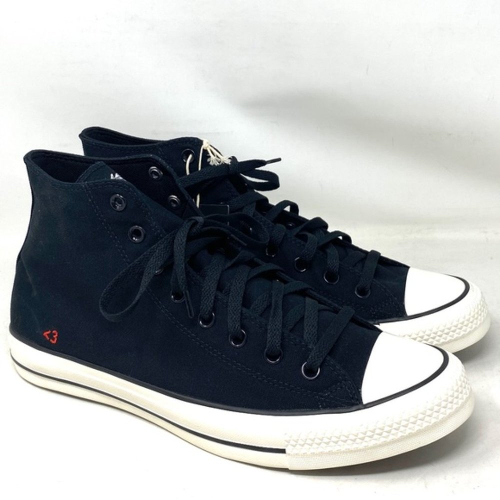 Converse Chuck Taylor Sneakers Hi Casual Black Shoes For Men Custom 152620C-BKW - Picture 5 of 12